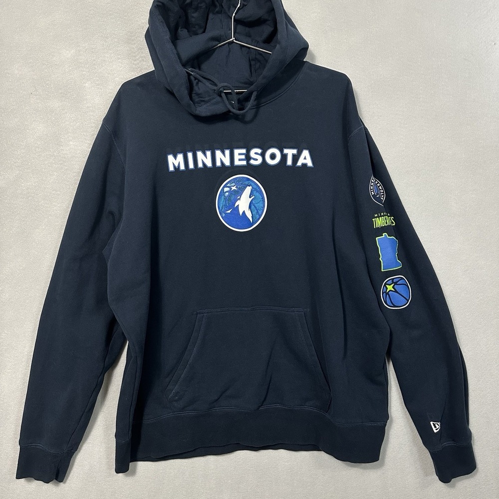 New Era Minnesota Timberwolves NBA Hoodie Blue Mens XXL GUC